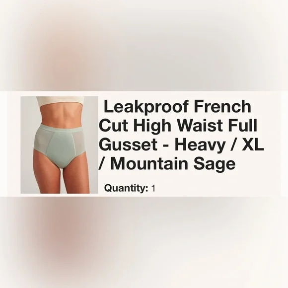 NIB Saalt Leakproof French Cut High Waist Underwear - Picture 1 of 16
